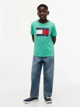 Tommy Flag Logo T-Shirt für Kinder