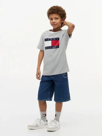Tommy Flag Logo T-Shirt für Kinder