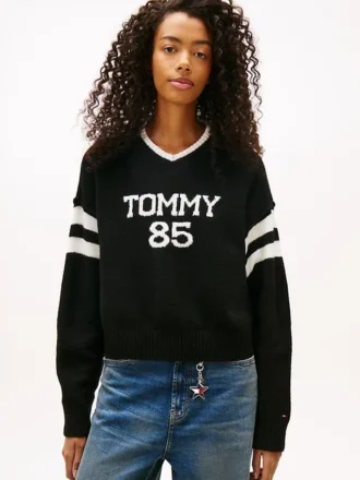Tommy Jeans 85 Varsity-Pullover mit V-Ausschnitt
