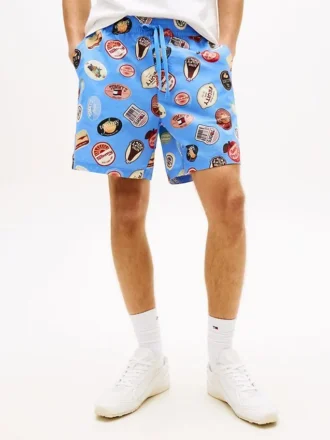 Tommy Jeans bedruckte Popeline-Shorts Tommy Jeans bedruckte Popeline-Shorts