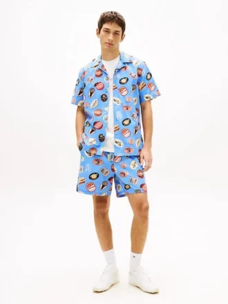 Tommy Jeans bedruckte Popeline-Shorts Tommy Jeans bedruckte Popeline-Shorts