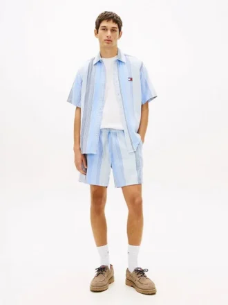 Tommy Jeans Gestreifte Dobby-Shorts