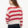 Tommy Jeans Gestreifter Zopfmusterpullover Tommy Jeans Gestreifter Zopfmusterpullover