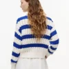 Tommy Jeans Gestreifter Zopfmusterpullover Tommy Jeans Gestreifter Zopfmusterpullover