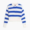 Tommy Jeans Gestreifter Zopfmusterpullover Tommy Jeans Gestreifter Zopfmusterpullover