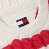 Tommy Jeans Gestreifter Zopfmusterpullover Tommy Jeans Gestreifter Zopfmusterpullover