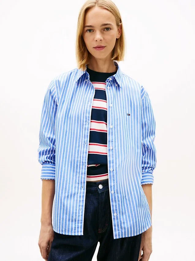 Tommy Jeans Gestreiftes Popeline-Hemd Tommy Jeans Gestreiftes Popeline-Hemd
