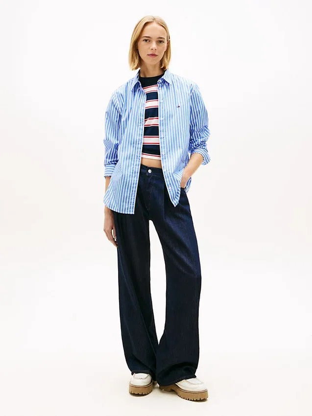 Tommy Jeans Gestreiftes Popeline-Hemd Tommy Jeans Gestreiftes Popeline-Hemd