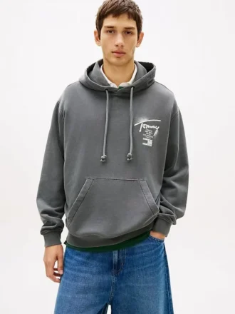 Tommy Jeans Hoodie mit Sprühfarben-Logo