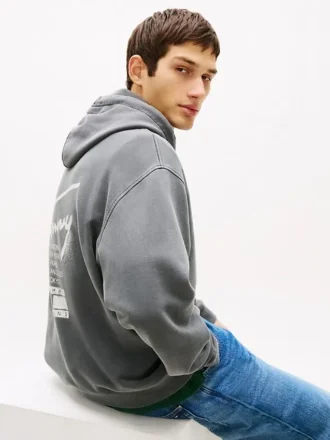 Tommy Jeans Hoodie mit Sprühfarben-Logo