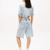Tommy Jeans Kurzarm-Jeansjacke mit Shorts Tommy Jeans Kurzarm-Jeansjacke mit Shorts