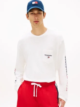 Tommy Jeans Langarm-T-Shirt mit LA-Logo