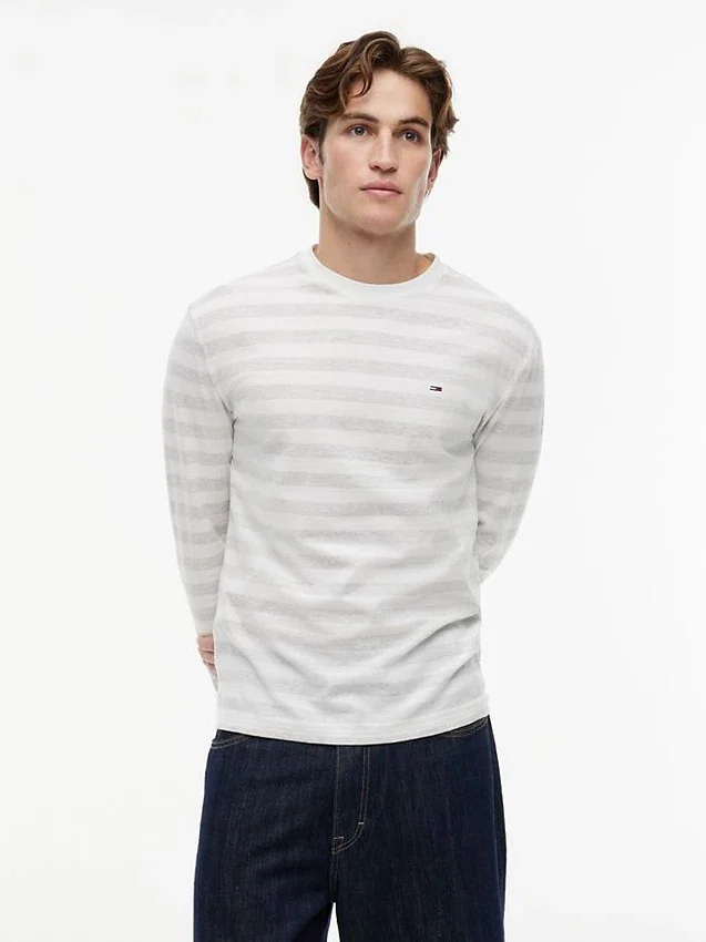 Tommy Jeans Langarm-T-Shirt mit Streifen Tommy Jeans Langarm-T-Shirt mit Streifen