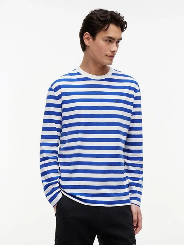 Tommy Jeans Langarm-T-Shirt mit Streifen Tommy Jeans Langarm-T-Shirt mit Streifen