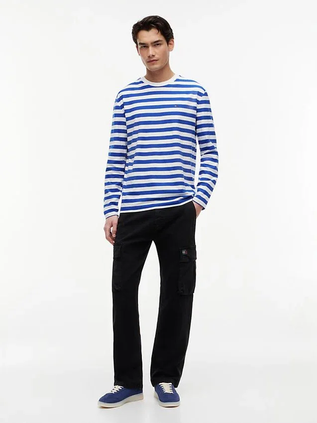 Tommy Jeans Langarm-T-Shirt mit Streifen Tommy Jeans Langarm-T-Shirt mit Streifen