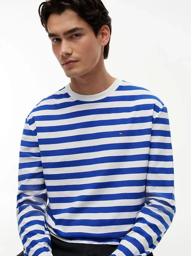 Tommy Jeans Langarm-T-Shirt mit Streifen Tommy Jeans Langarm-T-Shirt mit Streifen