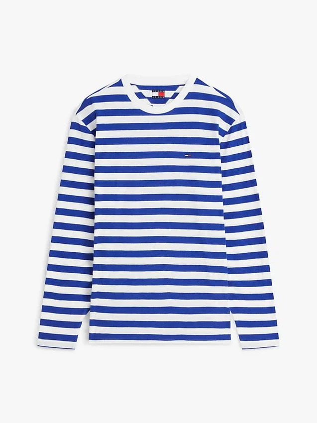 Tommy Jeans Langarm-T-Shirt mit Streifen Tommy Jeans Langarm-T-Shirt mit Streifen