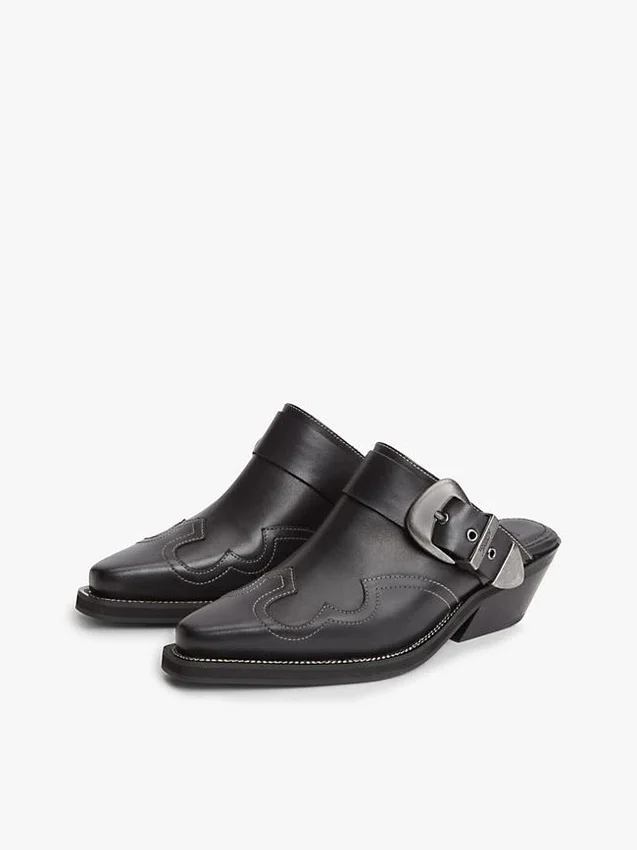 Tommy Jeans Leder-Western-Pantolette Tommy Jeans Leder-Western-Pantolette