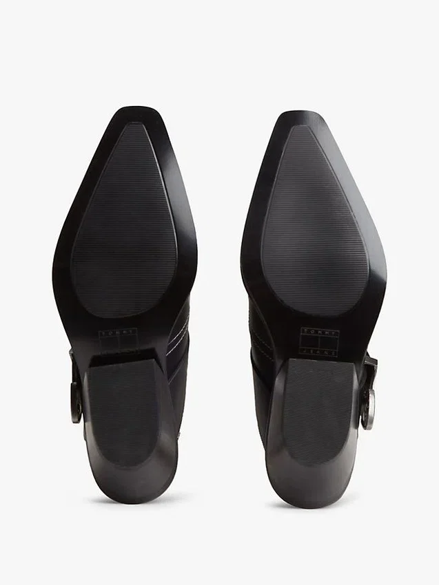 Tommy Jeans Leder-Western-Pantolette Tommy Jeans Leder-Western-Pantolette
