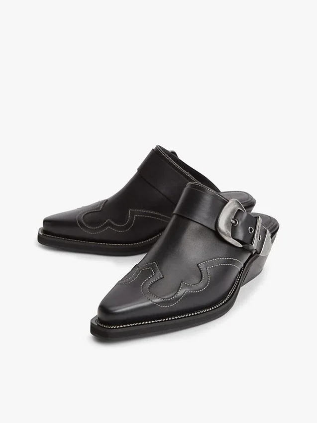 Tommy Jeans Leder-Western-Pantolette Tommy Jeans Leder-Western-Pantolette
