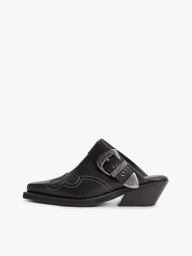 Tommy Jeans Leder-Western-Pantolette Tommy Jeans Leder-Western-Pantolette