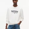 Tommy Jeans Logo Sweatshirt aus Wildlederimitat Tommy Jeans Logo Sweatshirt aus Wildlederimitat