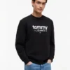 Tommy Jeans Logo Sweatshirt aus Wildlederimitat Tommy Jeans Logo Sweatshirt aus Wildlederimitat