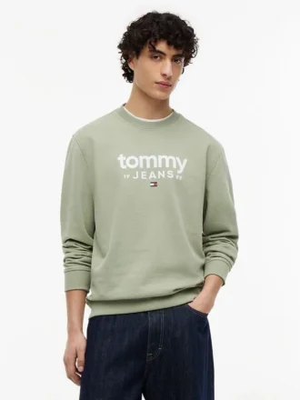 Tommy Jeans Logo Sweatshirt aus Wildlederimitat