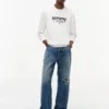 Tommy Jeans Logo Sweatshirt aus Wildlederimitat Tommy Jeans Logo Sweatshirt aus Wildlederimitat