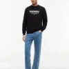 Tommy Jeans Logo Sweatshirt aus Wildlederimitat Tommy Jeans Logo Sweatshirt aus Wildlederimitat