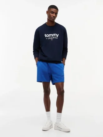 Tommy Jeans Logo Sweatshirt aus Wildlederimitat