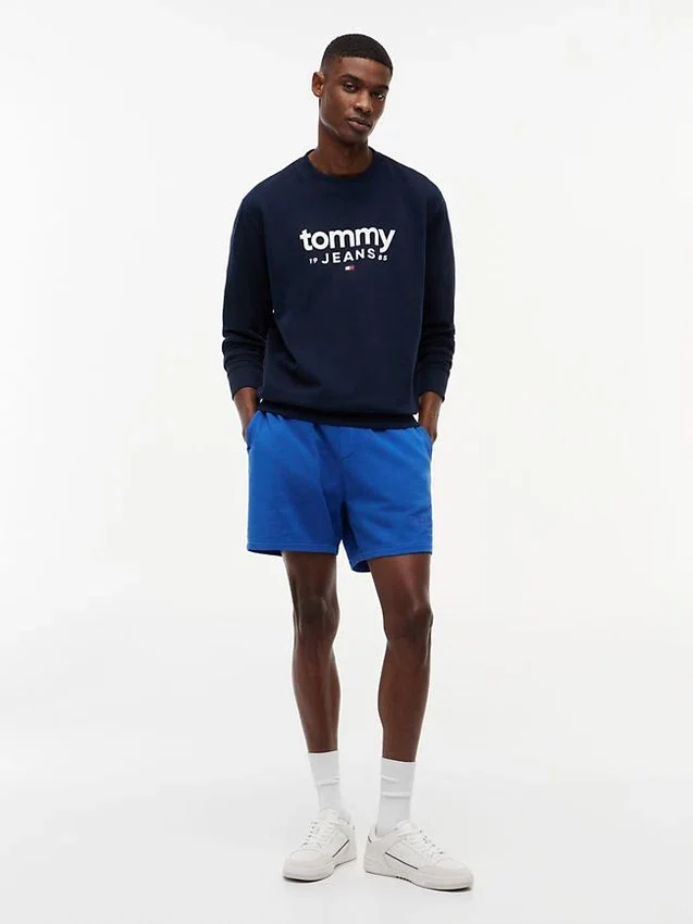 Tommy Jeans Logo Sweatshirt aus Wildlederimitat Tommy Jeans Logo Sweatshirt aus Wildlederimitat
