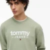 Tommy Jeans Logo Sweatshirt aus Wildlederimitat Tommy Jeans Logo Sweatshirt aus Wildlederimitat