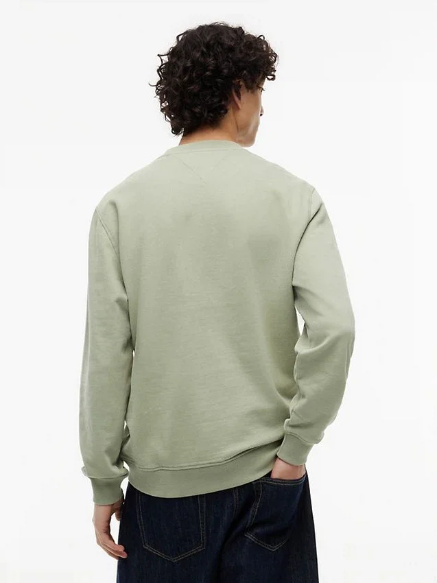 Tommy Jeans Logo Sweatshirt aus Wildlederimitat Tommy Jeans Logo Sweatshirt aus Wildlederimitat