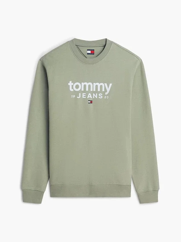Tommy Jeans Logo Sweatshirt aus Wildlederimitat Tommy Jeans Logo Sweatshirt aus Wildlederimitat