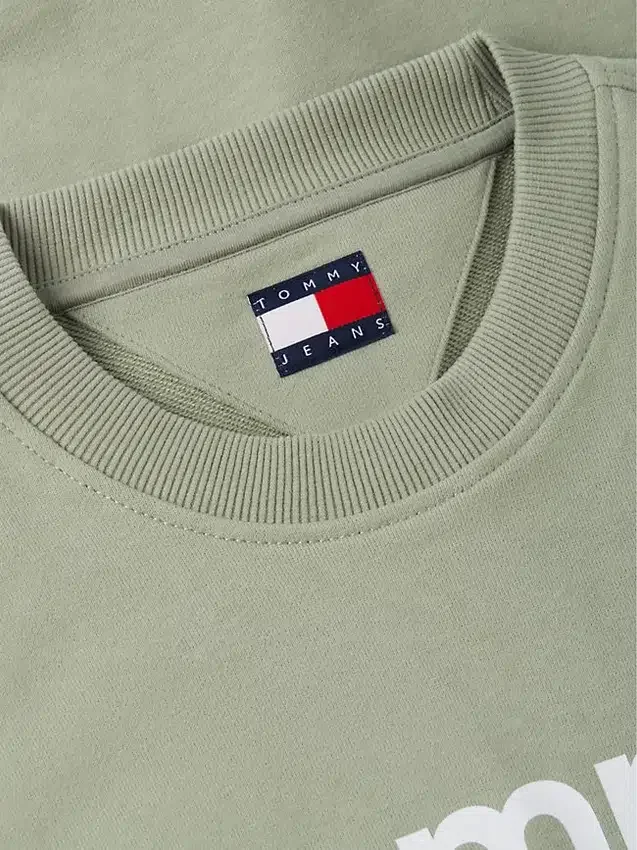 Tommy Jeans Logo Sweatshirt aus Wildlederimitat Tommy Jeans Logo Sweatshirt aus Wildlederimitat