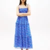 Tommy Jeans Maxikleid aus Chiffon mit Stufenrock Tommy Jeans Maxikleid aus Chiffon mit Stufenrock