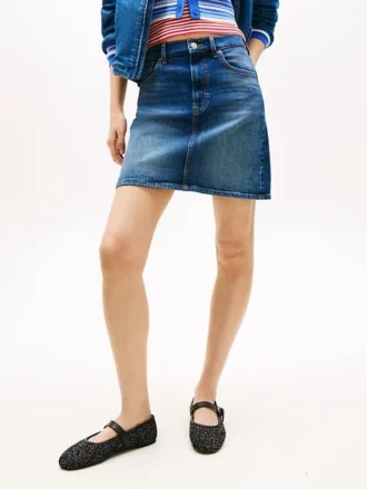 Tommy Jeans Minirock aus Jeans mit hoher Taille