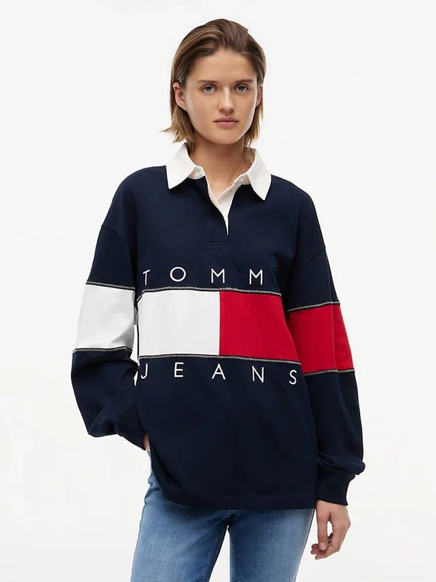 Tommy Jeans Oversized Fit Flag Rugby Tommy Jeans Oversized Fit Flag Rugby