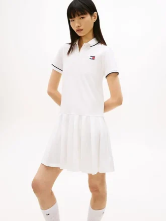 Tommy Jeans Plissee-Polo-Minikleid