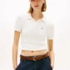 Tommy Jeans Polo-Pullover mit Wellenkante Tommy Jeans Polo-Pullover mit Wellenkante