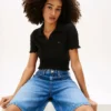 Tommy Jeans Polo-Pullover mit Wellenkante Tommy Jeans Polo-Pullover mit Wellenkante