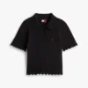 Tommy Jeans Polo-Pullover mit Wellenkante Tommy Jeans Polo-Pullover mit Wellenkante