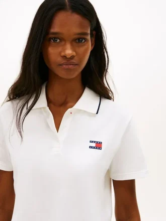 Tommy Jeans Polohemd in verkürzter, kastenförmiger Passform