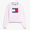 Tommy Jeans Pullover mit Flaggenlogo und Zierstreifen Tommy Jeans Pullover mit Flaggenlogo und Zierstreifen
