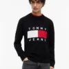 Tommy Jeans Pullover mit Rundhalsausschnitt und Flaggenlogo Tommy Jeans Pullover mit Rundhalsausschnitt und Flaggenlogo