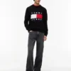 Tommy Jeans Pullover mit Rundhalsausschnitt und Flaggenlogo Tommy Jeans Pullover mit Rundhalsausschnitt und Flaggenlogo