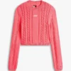 Tommy Jeans Pullover mit Schriftzug und Zopfmuster Tommy Jeans Pullover mit Schriftzug und Zopfmuster