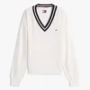 Tommy Jeans Pullover mit V-Ausschnitt und lockerer Passform Tommy Jeans Pullover mit V-Ausschnitt und lockerer Passform