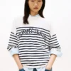 Tommy Jeans Pullover mit Varsity-Logo und Streifen Tommy Jeans Pullover mit Varsity-Logo und Streifen